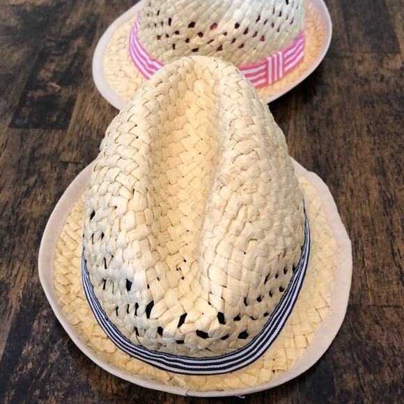 H&M Straw Summer Hats, Blue and Pink, 4-6 Months - Picture 7 of 8